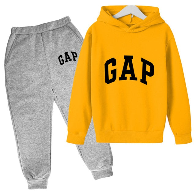 Children's Sports Shirt Clothing 2-piece Set Of Letter Printing Men And Women Children Fashion Casual Hoodie Set