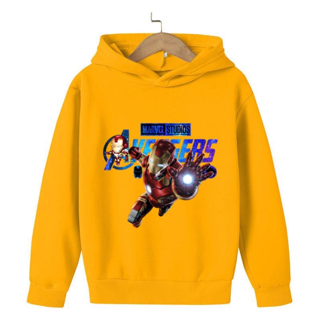 New Winter Iron Man clothing Boy Winter hoodies School clothes girls Sweatshirt Children's Outerwear Outdoor Leisure 4-14T