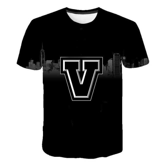 Grand Theft Auto Game GTA 5 Boys Summer T Shirts Cool GTA5 Men TShirt Colorful 3D Print T-shirt Tee Shirt Funny Clothing