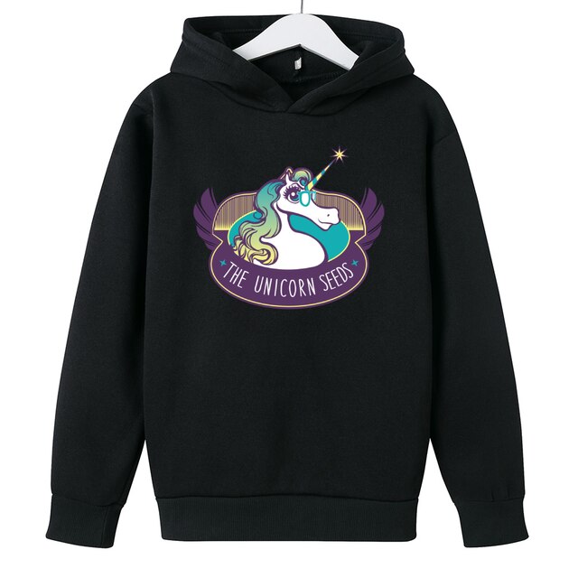Children's Pink Unicorn Hoodie,boy's and Girl's Pure Catton Clothing, for Men and Women,size 4T-14T
