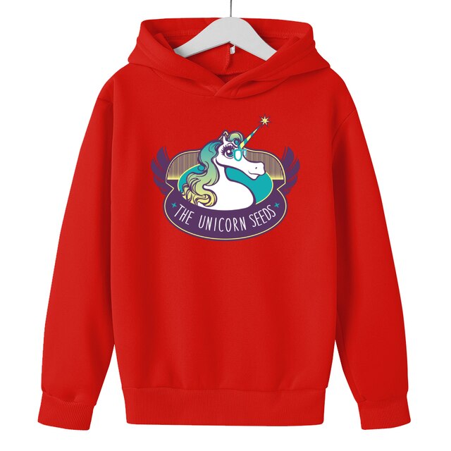 Children's Pink Unicorn Hoodie,boy's and Girl's Pure Catton Clothing, for Men and Women,size 4T-14T
